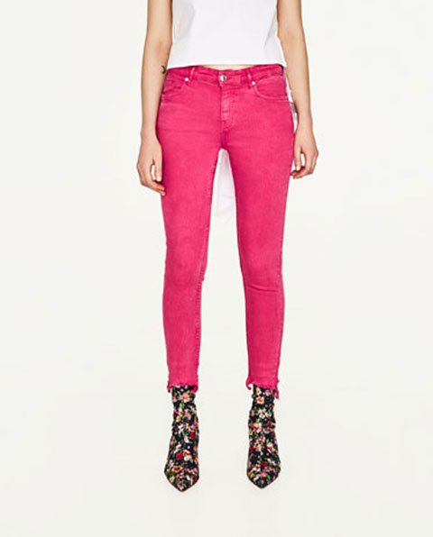 MID-RISE SKINNY JEANS0