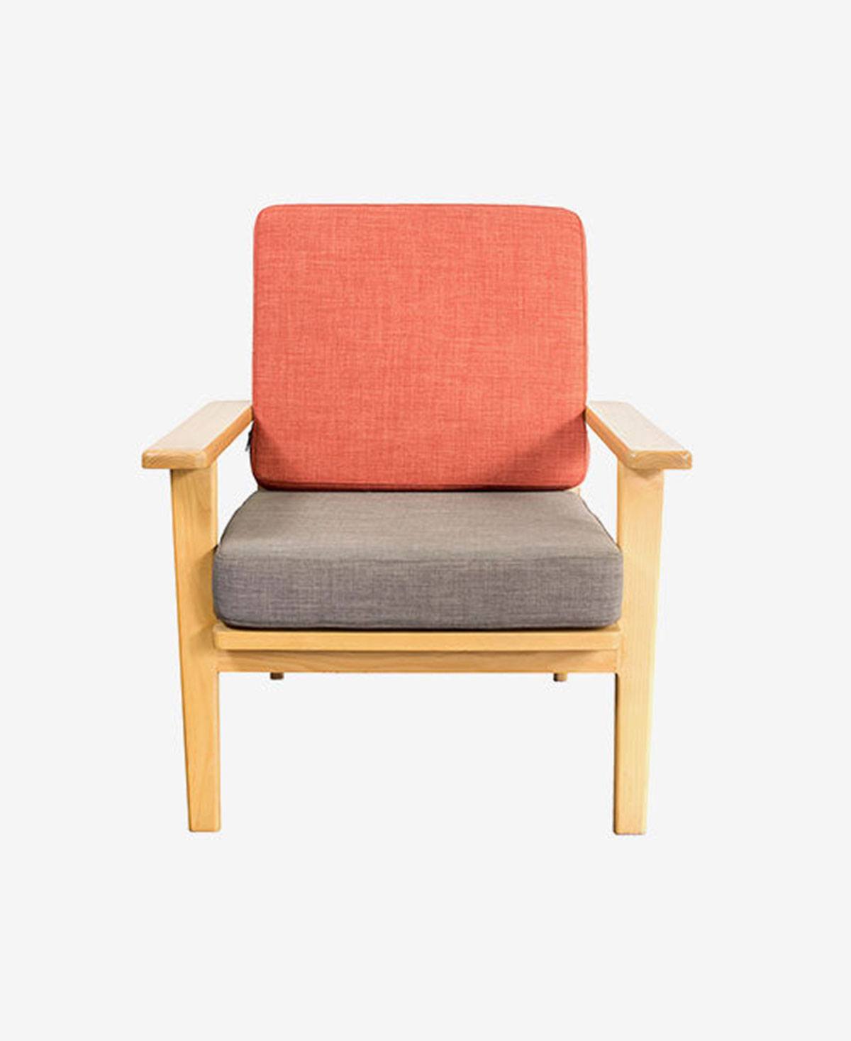 Orange wooden chair